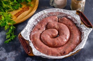 Колбаса из гречки и куриной печени