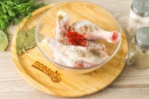 Куриные голени на пару