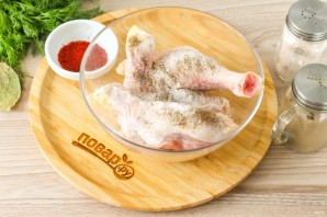 Куриные голени на пару