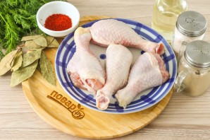 Куриные голени на пару
