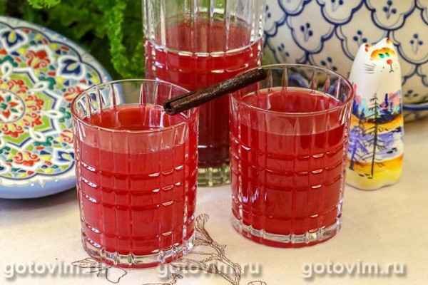 Морс клюквенный с корицей и бадьяном Морс клюквенный с корицей и бадьяном