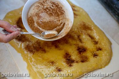 Отрывной тыквенный пирог с корицей и сладкой глазурь