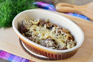 Печень куриная под сыром в духовке