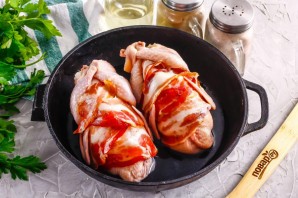 Перепелки в беконе