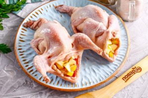 Перепелки в беконе