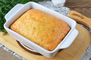 Пирог с сыром и зеленью на кефире