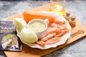 Рис с карри и креветками