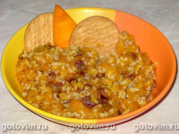 Рисовая каша с тыквой и финиками на воде Рисовая каша с тыквой и финиками на воде