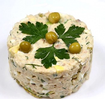 Рыбный салат c горбушей