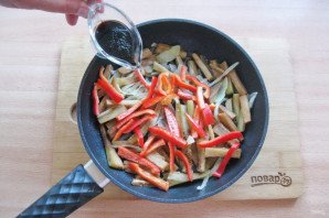 Салат из языка с баклажанами