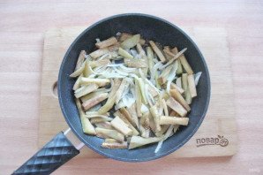 Салат из языка с баклажанами