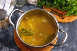 Суп с сыром косичка