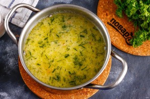 Суп с сыром косичка