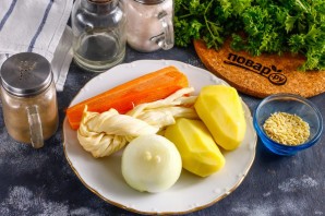 Суп с сыром косичка