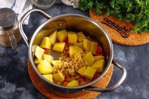 Суп с сыром косичка