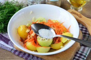 Зелёные помидоры по-корейски