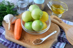 Зелёные помидоры по-корейски