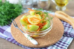 Зелёные помидоры по-корейски