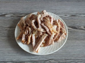 Жареная свинина с грейпфрутом