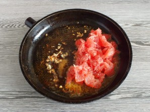 Жареная свинина с грейпфрутом