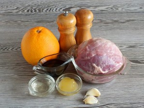 Жареная свинина с грейпфрутом