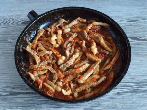 Жареная свинина с грейпфрутом