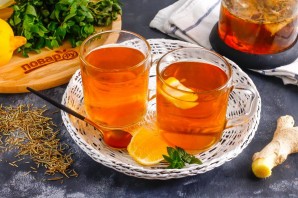 Чай с розмарином и имбирем