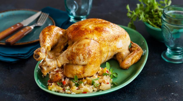 Фаршированная курица по-карибски, пошаговый рецепт с фото