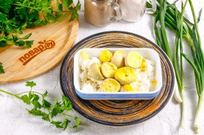 Яйца фаршированные творогом и зеленью