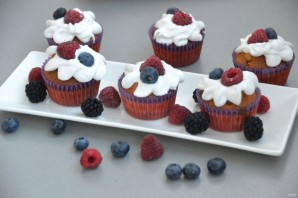 Капкейки с голубикой Капкейки с голубикой