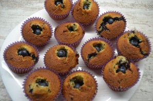 Капкейки с голубикой Капкейки с голубикой