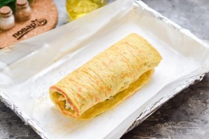 Картофельный рулет с курицей