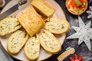 Картофельный рулет с курицей