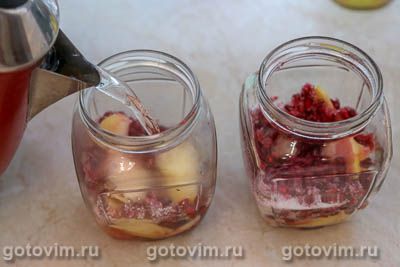 Компот из граната с яблоком на зиму Компот из граната с яблоком на зиму