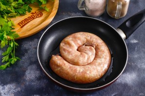 Куриная колбаса с салом