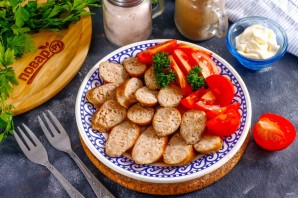 Куриная колбаса с салом