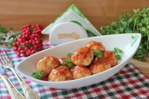 Куриные боллы в кисло-сладком соусе