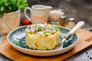 Норвежский салат с сельдью