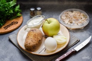 Норвежский салат с сельдью