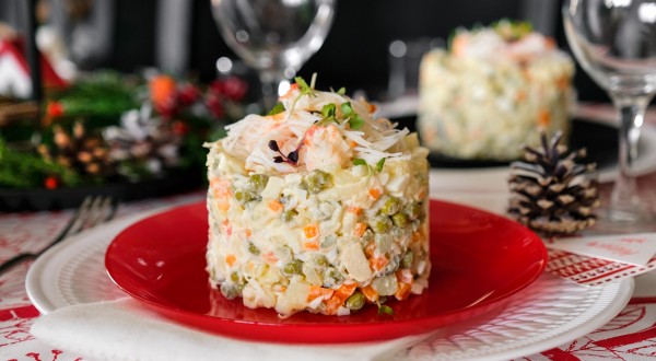 Оливье с камчатскими крабами, пошаговый рецепт с фото