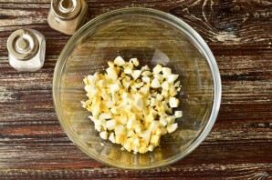 "Оливье" с печенью трески "Оливье" с печенью трески