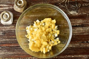 "Оливье" с печенью трески "Оливье" с печенью трески