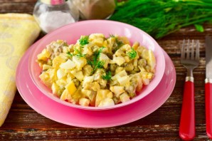 "Оливье" с печенью трески "Оливье" с печенью трески