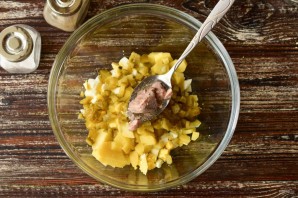 "Оливье" с печенью трески "Оливье" с печенью трески