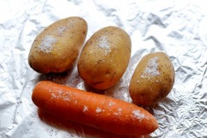 "Оливье" с запеченными овощами