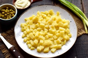 "Оливье" с запеченными овощами