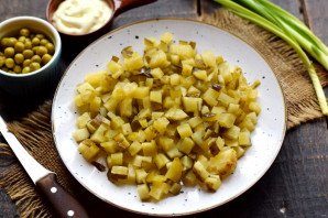 "Оливье" с запеченными овощами