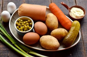 "Оливье" с запеченными овощами