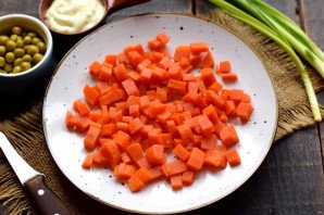 "Оливье" с запеченными овощами