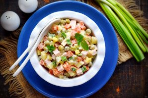 "Оливье" с запеченными овощами